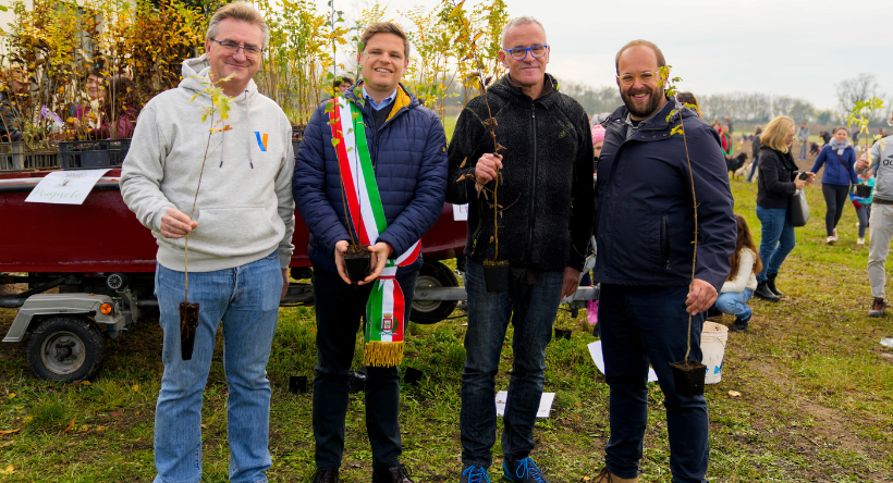 In Mira (VE) entsteht mit der Unterstützung von Volksbank der erste barrierefrei angelegte Wald in Italien