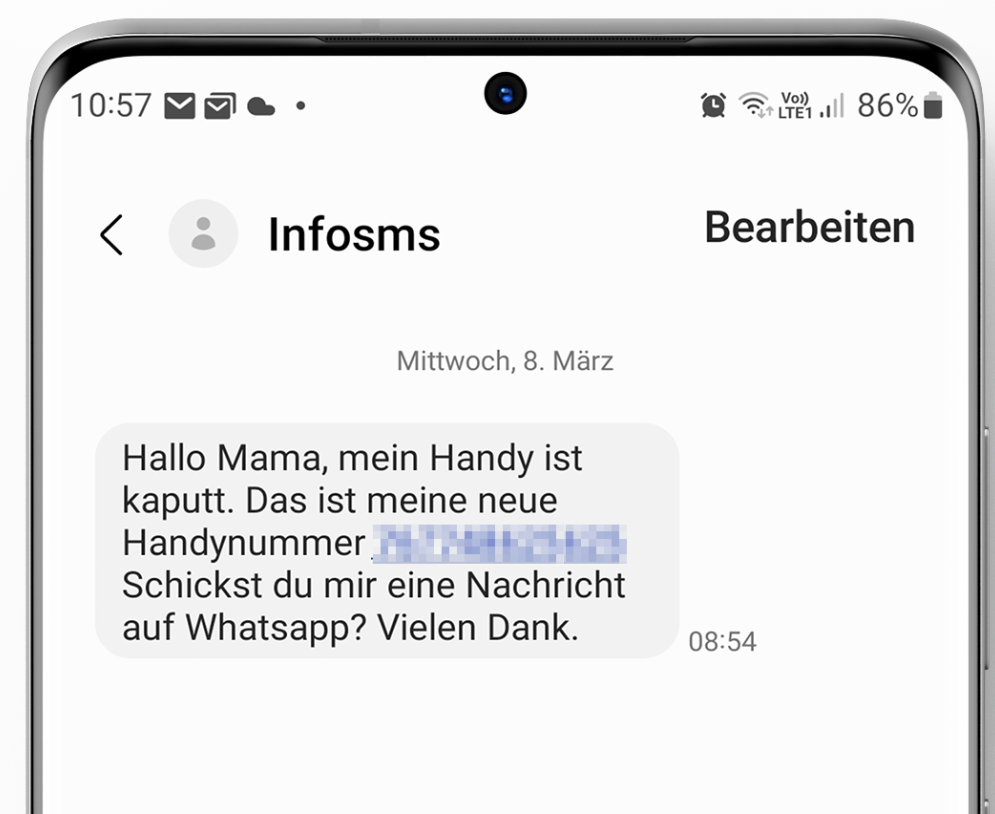 Telefonbetrug - Whatsapp
