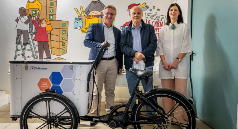 Contro lo spreco alimentare sei cargo e-bike per i “Cacciatori di Briciole” 
